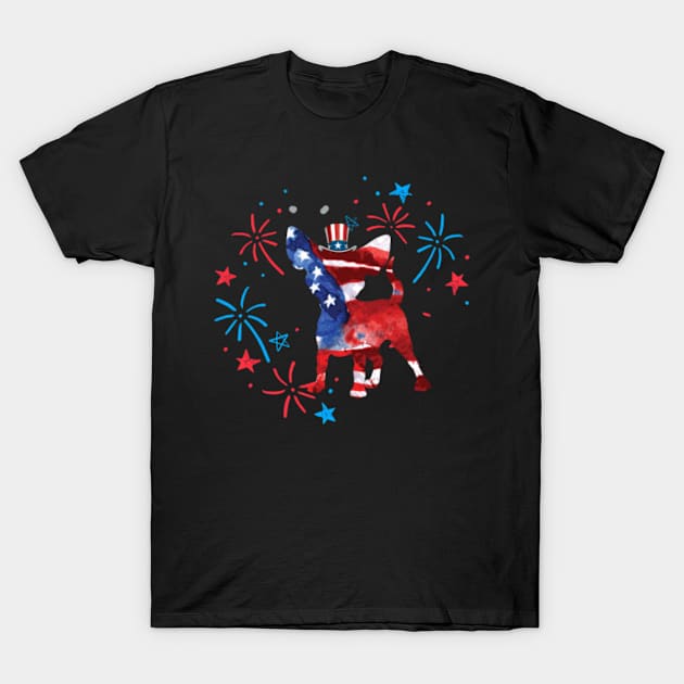 Chihuahua Uncle Sam Hat 4Th Of July T-Shirt by TerronesAdrianer